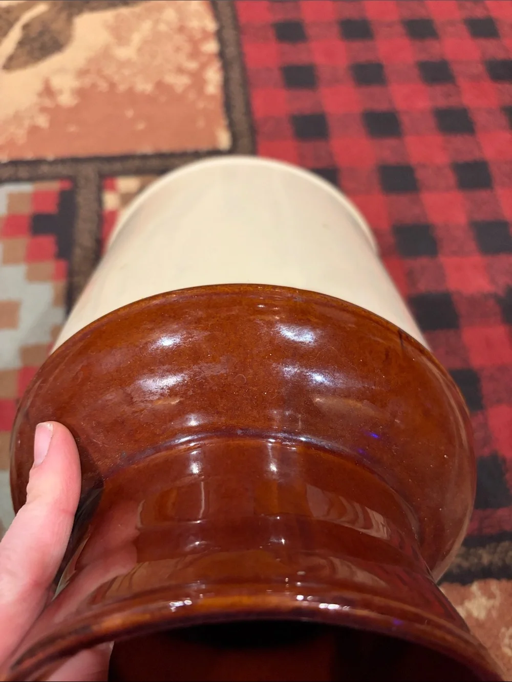 Vintage McCoy fruit festival pottery canister 254.